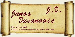 Janoš Dušanović vizit kartica